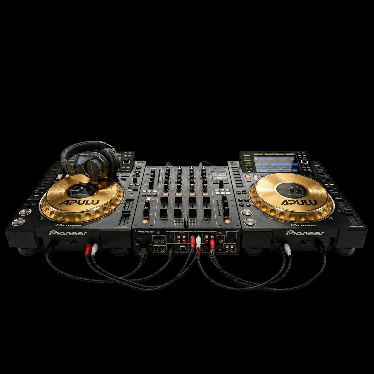 APULU gold turntables